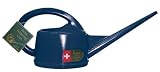 Dramm 12445 2-Liter Molded Plastic Swiss Watering Can with Injection, Navy Blue