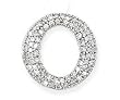 14k White Gold 3-Row Diamond Circle Pendant (1.00ctw)