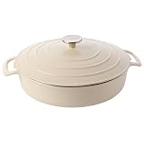 ProCook Cream Cast Iron Casserole 28cm / 3.0L Shallow