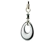 SILVER METAL THICK LOOP CELL PHONE CHARM - RETAIL PACKAGING