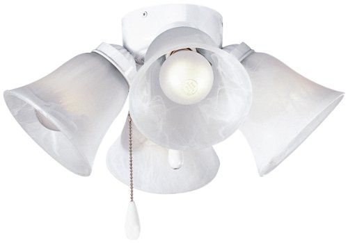 Best Price Progress Lighting P2616-33 Four-Light Kit with Alabaster Style Glass Bowl, For Use with P2503 Ceiling Fans, Cobblestone