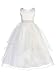 Girls Chic Baby Asymmetric Ruffles Satin/Organza Flower Girl Dress