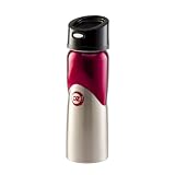 Stainless Steel Water Bottle - 24 oz Licorice Red with Pop Lid
