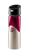 Stainless Steel Water Bottle - 24 oz Licorice Red with Pop Lid