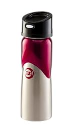 Stainless Steel Water Bottle - 24 oz Licorice Red with Pop Lid