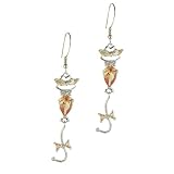 Sterling Silver Ribbons And Tie Cz Dangle Earrings