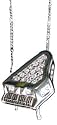 Musaica Musical Gift - Piano Necklace Pendant in Silver