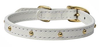 犬猫用首輪 ネイルヘッドカラー ホワイト 25 birdie バーディ