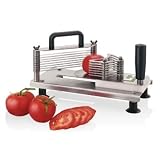 Tellier Tomato Slicer Stainless Steel - professional slicer giving 5.5mm slices in seconds!