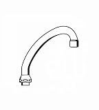Grohe 13 047 000 Classic Spout, 7 3/4 Gooseneck Swing, Chrome