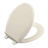 KOHLER K-4639-55 Cachet Quiet-Close Round-Front Toilet Seat, Innocent Blush