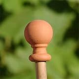 from Hortica Cane Toppers, Set of 3 Terracotta - BALL Shape - Ideal Gardening Gift