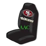 Set of 2 NFL Licensed Universal-Fit Front Bucket Seat Cover - San Fransico 49ers