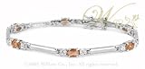 STUDIO 925: *MICHELLE CHAMPAGNE CZ TRIPLET BRACELET*