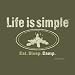 LIFE IS SIMPLE EAT SLEEP CAMP MEDIUM