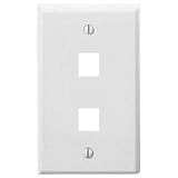 On-Q Single-Gang Wall Plate (White) 2-Port