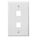 On-Q Single-Gang Wall Plate (White) 2-Port