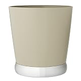 Wastebasket - Khaki/ Chrome