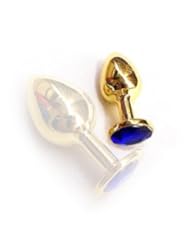 Brightdeal Gold Steel Bondage Fetish Plug Anal Butt Jewelry Small Unisex Bdsm + Brightdeal Never Give up Bracelet (Dark Blue)