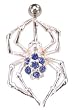 Blue Crystal Spider Steel Barbell Body Jewelry Piercing