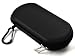 Case Star ® Black PU Leather Hard Travel Case Cover Bag with carabiner memory/game card pocket for Playstation PS Vita + Black 6 Ft USB Charge and Data Cable for PS Vita + Case Star Cellphone Bag