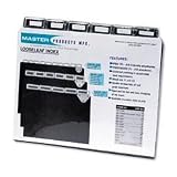 Alphabetical Catalog Rack Index Set, 1/6" Tab Cut, 4 Blanks, 24 Sheets PREAZ24125M