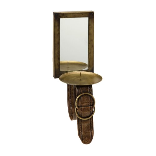 13 Contemporary Leather Bound Wall Sconce