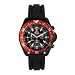 H3 OS1 Chrono, Black w/Date, Orange, Red Bezel, Black Strap