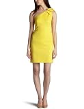 London Times Women's One Shoulder Stretch Jacquard Dress