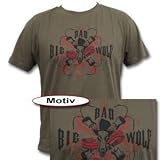  : "Big Bad Wolf Guitar" T-Shirt, oliv