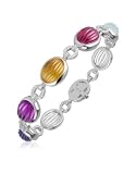 Paradiso Roma Carved Gemstone Links 18K Gold & Diamond Bracelet