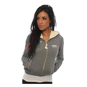 Obey The Mansion Fleece with Sherpa Lined Hood,Sweatshirts for Women by Obey