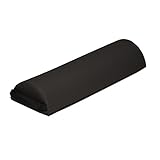 Large HALF ROUND BOLSTER Cushion for Massage Table: Semi Circle Pillow. 28.7in (73cm) x 8.25in (21cm) x 4.33in (11cm). [Black]