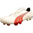 PUMA v1.08 K I FG Cleats (White/Puma Red/Black)