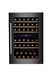 DUNAVOX DX-41.130BBK Weinkühlschrank, Einbaugerät, 2 Kühlzonen, bis 41 Flaschen, Innenbeleuchtung, Kompressorkühlung