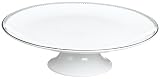 Vera Wang by Wedgwood Grosgrain 10.5-Inch Footed Cake Stand