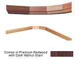 Wine Cellar Innovations Premium Redwood with Dark Walnut Stain Base and Crown for Curved Corner