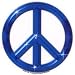 Blue Peace Symbol/Sign Round Car Window Sticker ~ Give Peace a Chance!