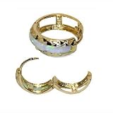 14 KT Yellow Gold Opal Huggies Earrings with 14K Regular Hoop Closure Findings
