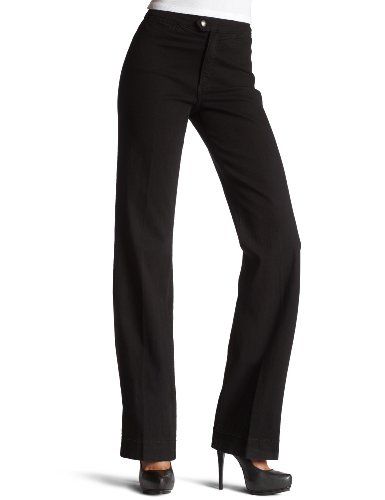 NYDJ Women's Wide Leg Trouser, Black, 6
