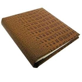 Our portable traveller in superb tan 'Croco' bonded leather - 4x6