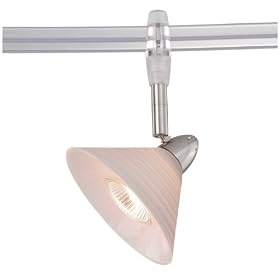 Euro Rail - 1 Light Low Voltage Track Spot Lighting Fixture - Brushed Nickel - White Wiped... by Vaxcel Lighting