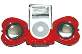 Electronics : MY-Link Portable Folding Speakers for Ipods & mp3 players - Red