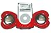 Electronics : MY-Link Portable Folding Speakers for Ipods & mp3 players - Red