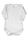 Baby Jay White Long Sleeved Onesie - Lap Shoulder - Soft Cotton Undershirt - Boys and Girls Baby and Toddler Bodysuit