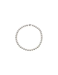 Lux Sterling Silver Freshwater White Cultured Pearl Necklace