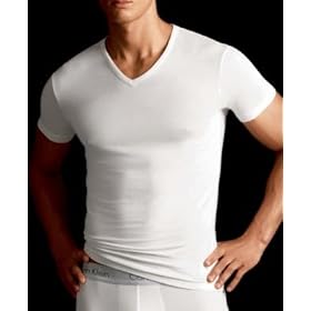 Calvin Klein Men's Micro Modal Short Sleeve V-Neck