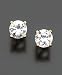 Jewelry : 14k Gold White Sapphire Stud Earrings (2 ct. t.w.)