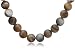 12mm Round Agate Beaded Necklace, 16"