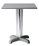 Eigenschaften scab  / DIAMANTE DODO Tisch, silber, 80 x 80 cm, transp. Stahlfuß-Hülle